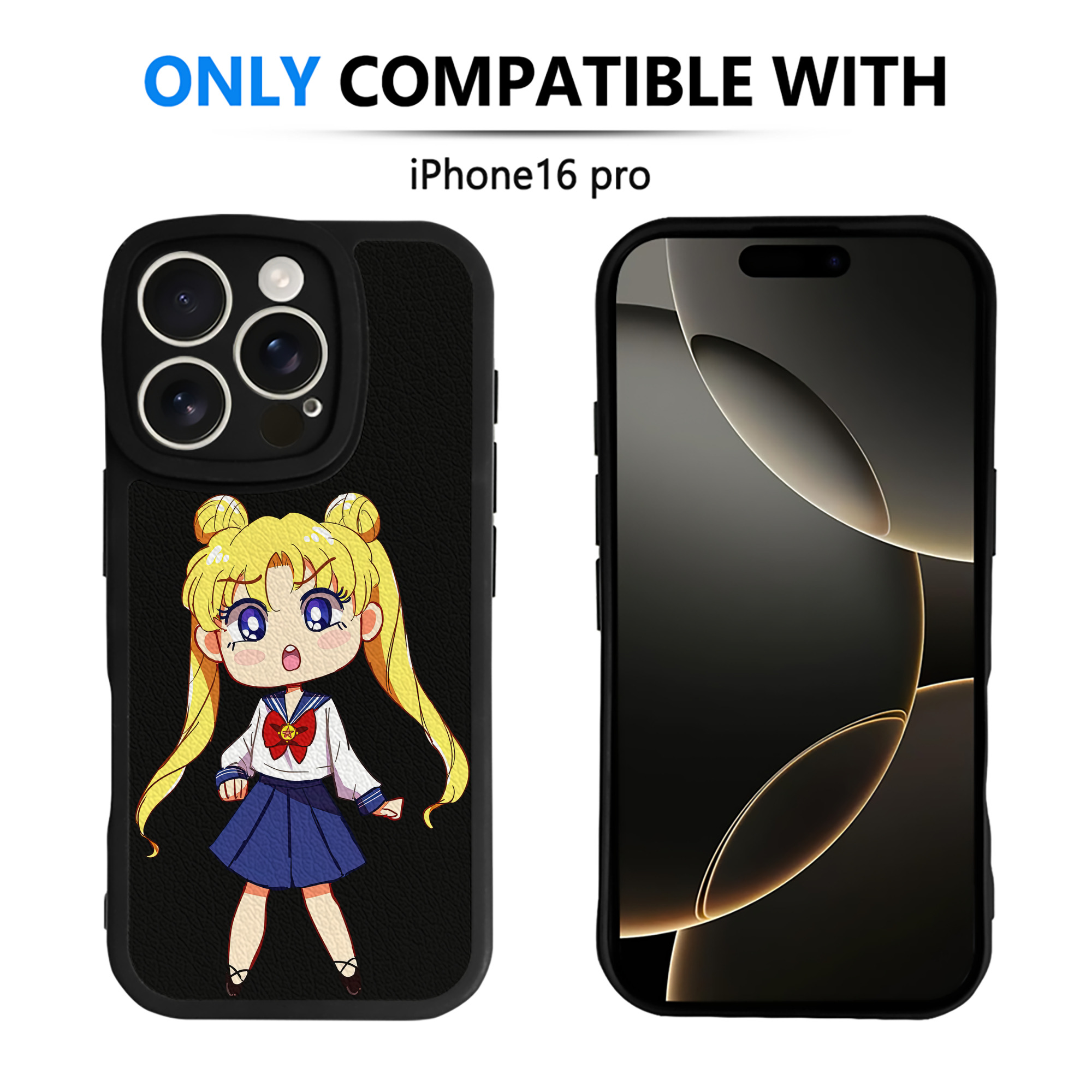 （画像用） 美少女戦士セーラームーン 愛野 美奈子 あいの みなこ Sailor Moon Aino Minako 【iPhone 16シリーズ対応】シリコンスマホケース（レザー調） 材質：シリコン
